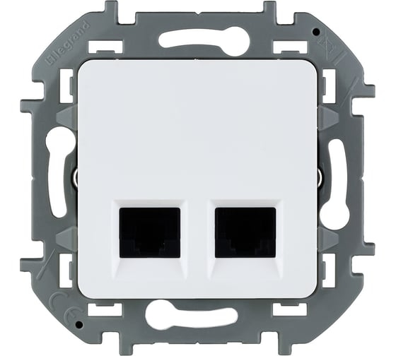 INSPIRIA Розетка двойная RJ-45 6UTP белая 673840