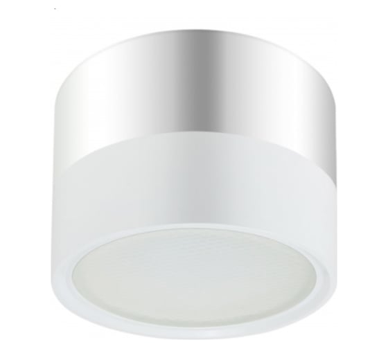 Подсветка OL7 GX53 WH/СН ЭРА накладной, алюминий, цвет ,белый+хром