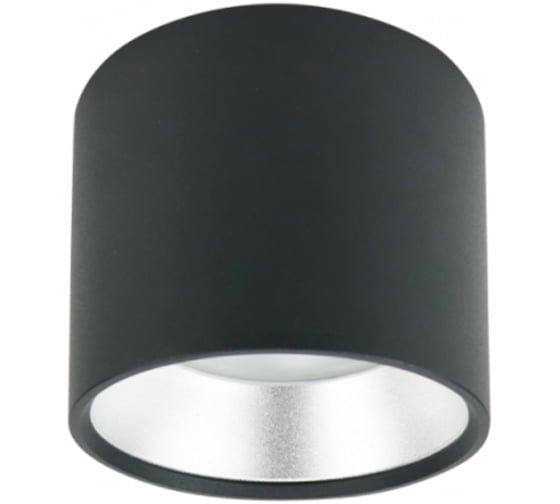 Подсветка OL8 GX53 BK/SL ЭРА накладной, алюминий, цвет черн+серебро