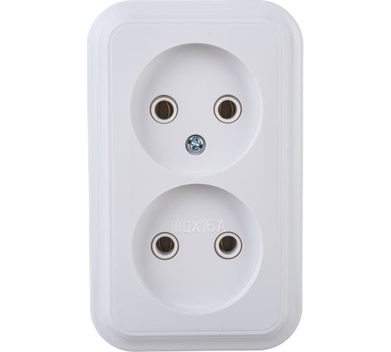 РА16-260 Пралеска Розетка 2-я б/з белый о/у (60)