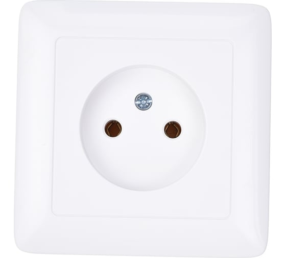 ХИТ Розетка скрытая без заземления 250В 10А белая (RS10-132-B)