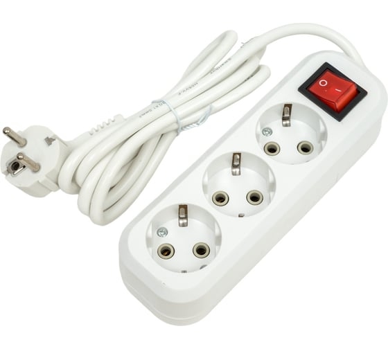 Удлинитель 3 гнезда 15 метров 16А/3,5кВт с выкл. и заземлением ПВС 3х1,0 (SBE-16-3-15-ZS)(12)