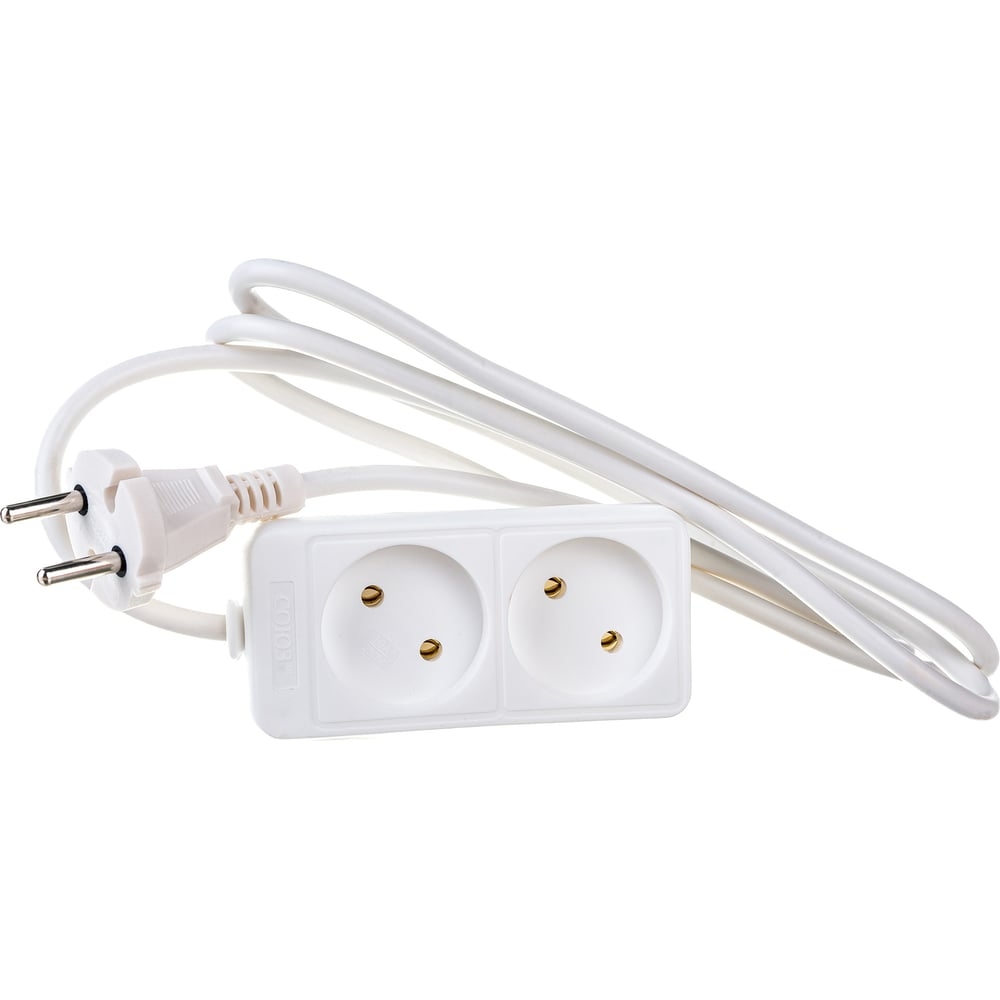 Удлинитель быт. СОЮЗ 2гн 1,5м б/з 2200Вт ПВС 2*1