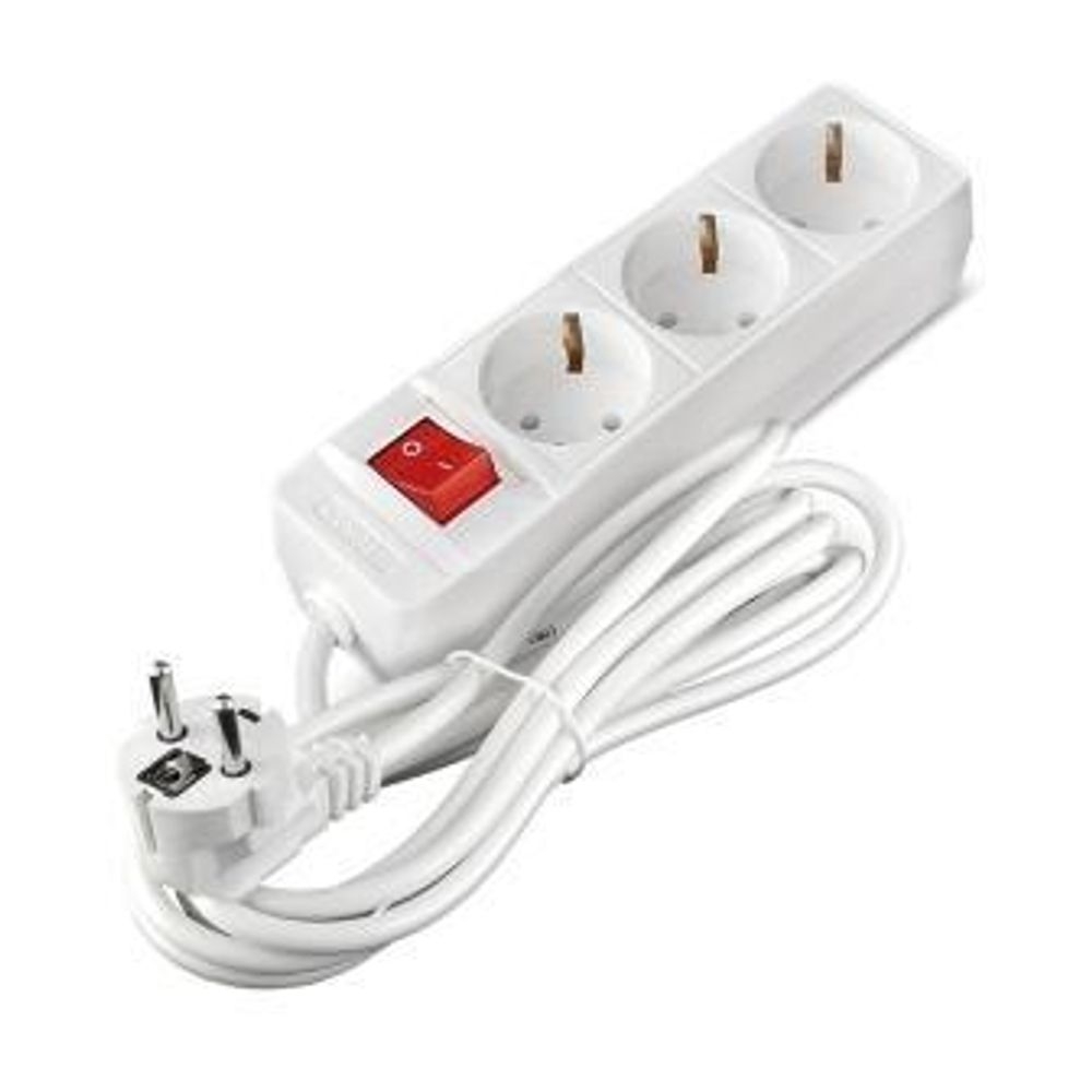 Удлинитель быт. ТМ Союз 2200 Вт 3гн. ПВС 1,5М с/з с кнопкой