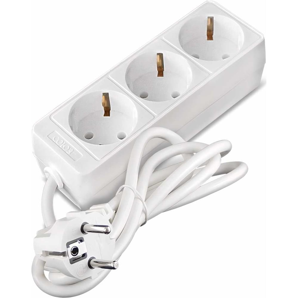 Удлинитель быт. ТМ Союз 2200 Вт 3гн. ПВС 1.5М б/з(уп45шт)