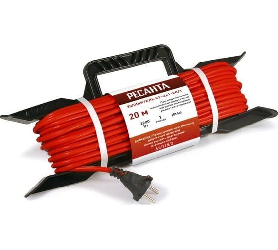 Удлинитель силовой на катушке СУ-2х1-20/1 IP44 Ресанта 61/118/2