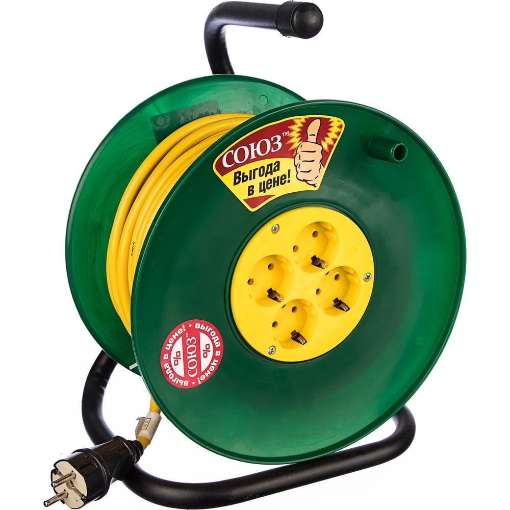 Удлинитель ТМ Союз сил. на катушке с 4 гн. 2200 Вт 30м