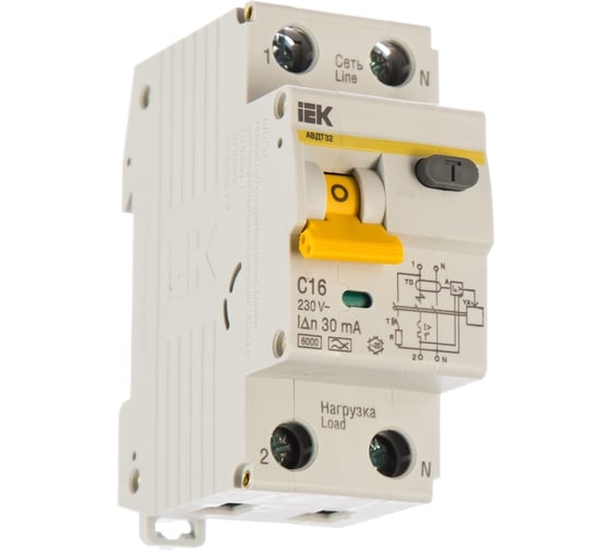 АВДТ-32 16А 30мА ИЭК МАD22-5-016-C-30