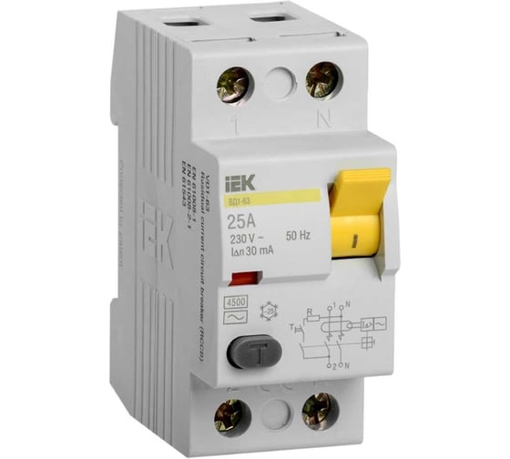 ВД1-63 2П 25А 30мА ИЭК MDV10-2-025-030
