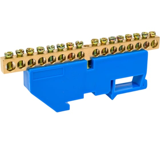 Шина N ноль на DIN-изолятор ШНИ-6х9-16-Д-С