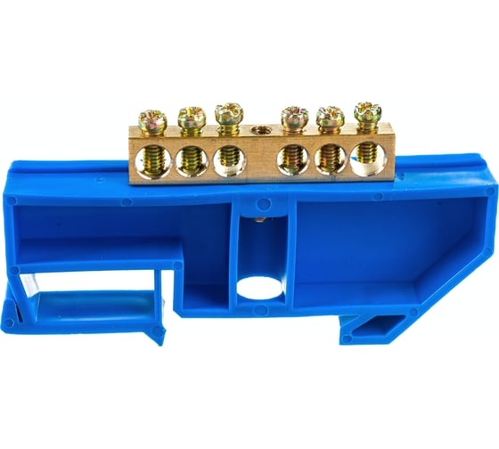 Шина N ноль на DIN-изолятор ШНИ-6х9-6-Д-С