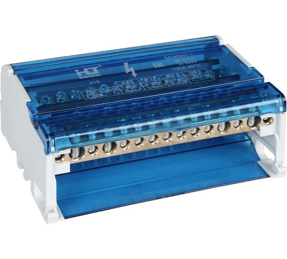 Шина на DIN-рейку в корпусе (кросс-модуль) 3L+PEN 4x15