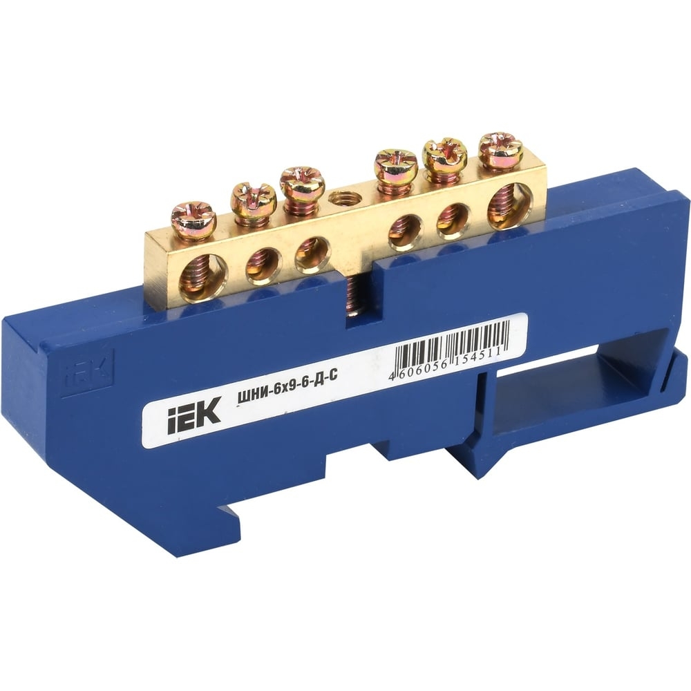 Шина нулевая на DIN-изолятор ШНИ-6*9-6-Д-С (YNN10-69-6D-K07)