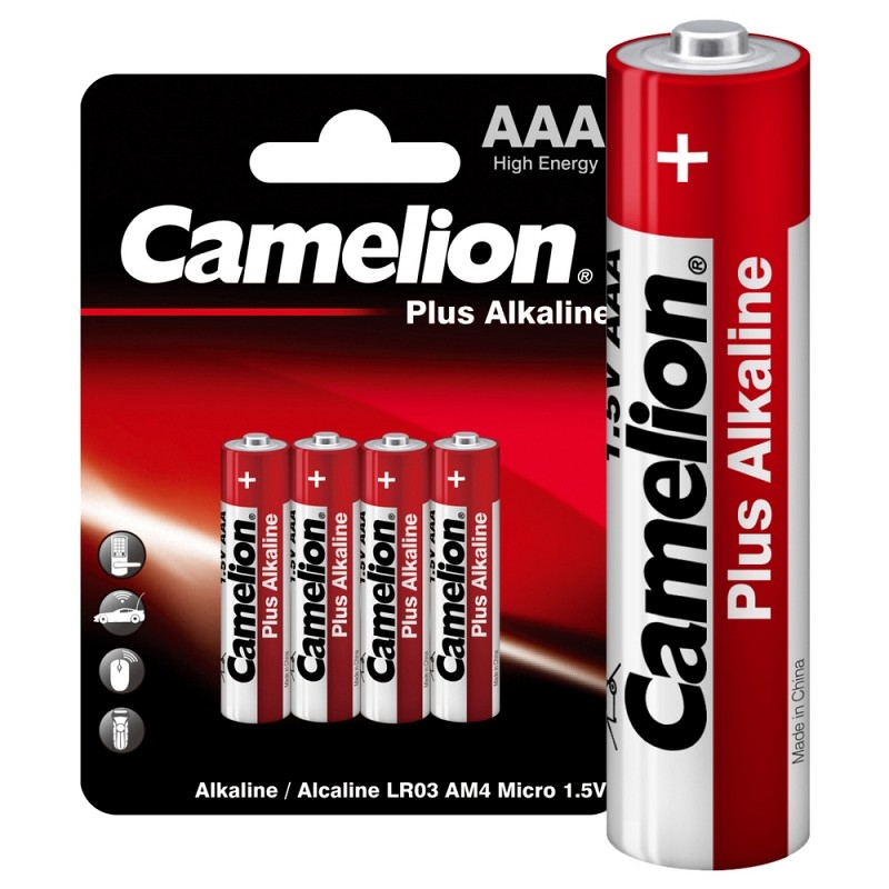 Camelion LR03 Plus Alkaline BL-4 (LR03-BP4, батарейка, 1.5В) 1/4/48/1152
