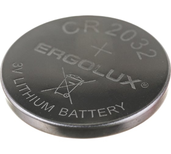 ERGOLUX CR2032 BL-5 (CR2032-BP-5, батарейка литиевая 3В)