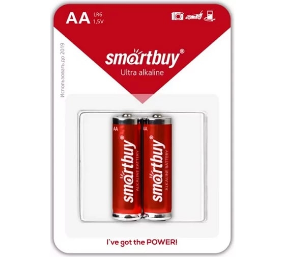 Батарейка алкалиновая Smartbuy LR6/2B
