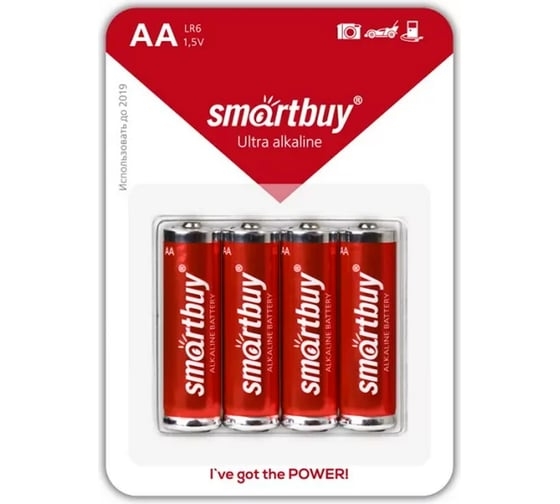 Батарейка алкалиновая Smartbuy LR6/4B