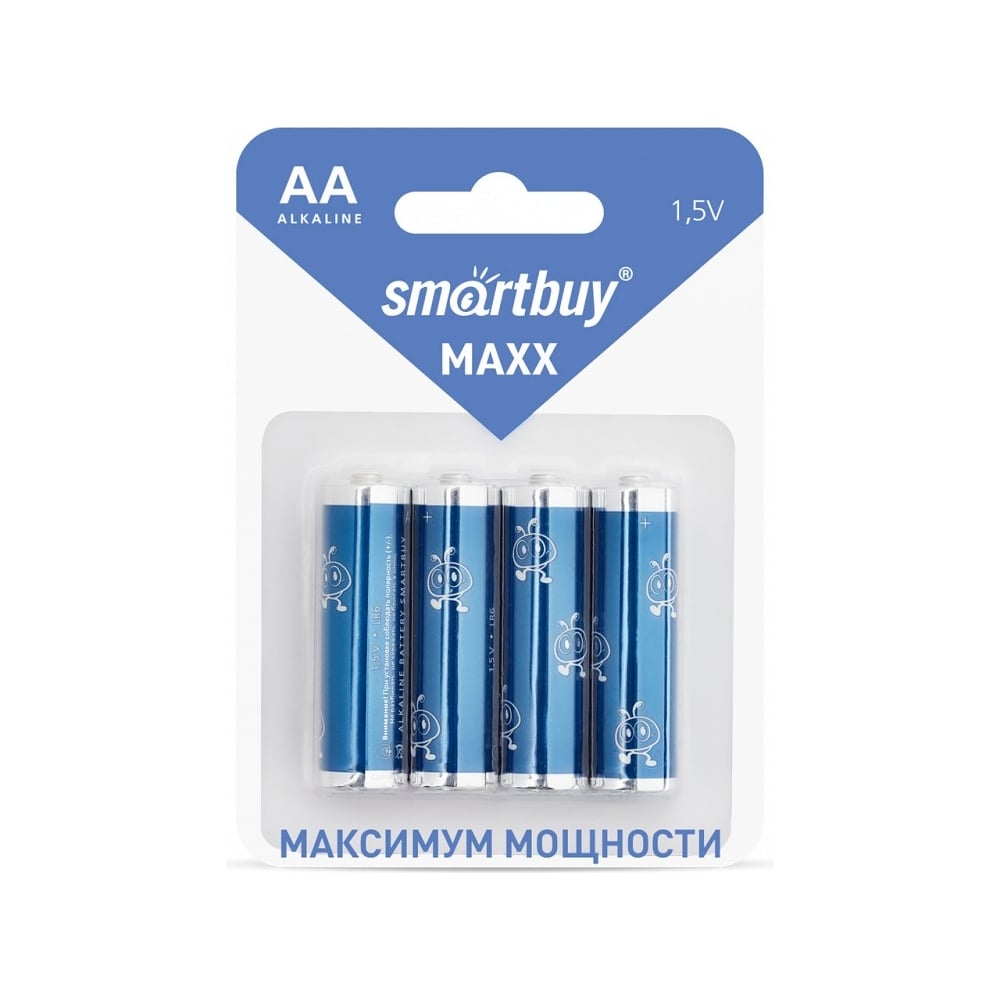 Батарейка алкалиновая Smartbuy MAXX LR6/4B
