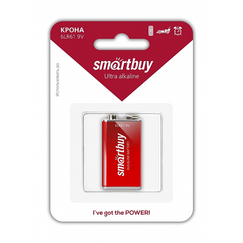 Батарейка алкалиновая Крона Smartbay 6LR61/1B