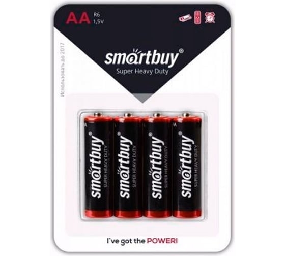 Батарейка солевая Smartbuy R6/4B