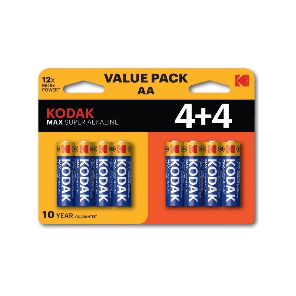 Элемент питания Kodak MAX LR6-10BL пальчиковые