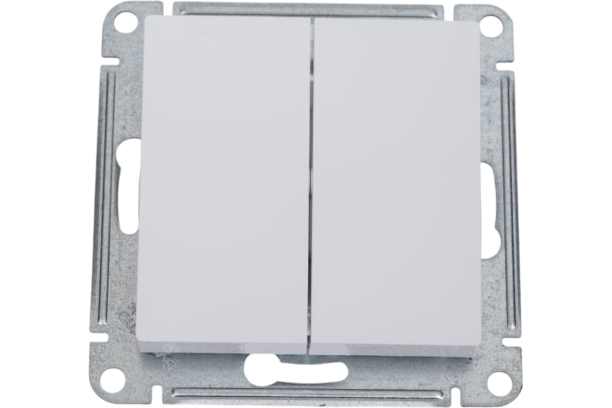 ATLASDESING 2-кл переключатель, перекрестный ,2х сх, 10АХ, механизм, белый  ATN001005