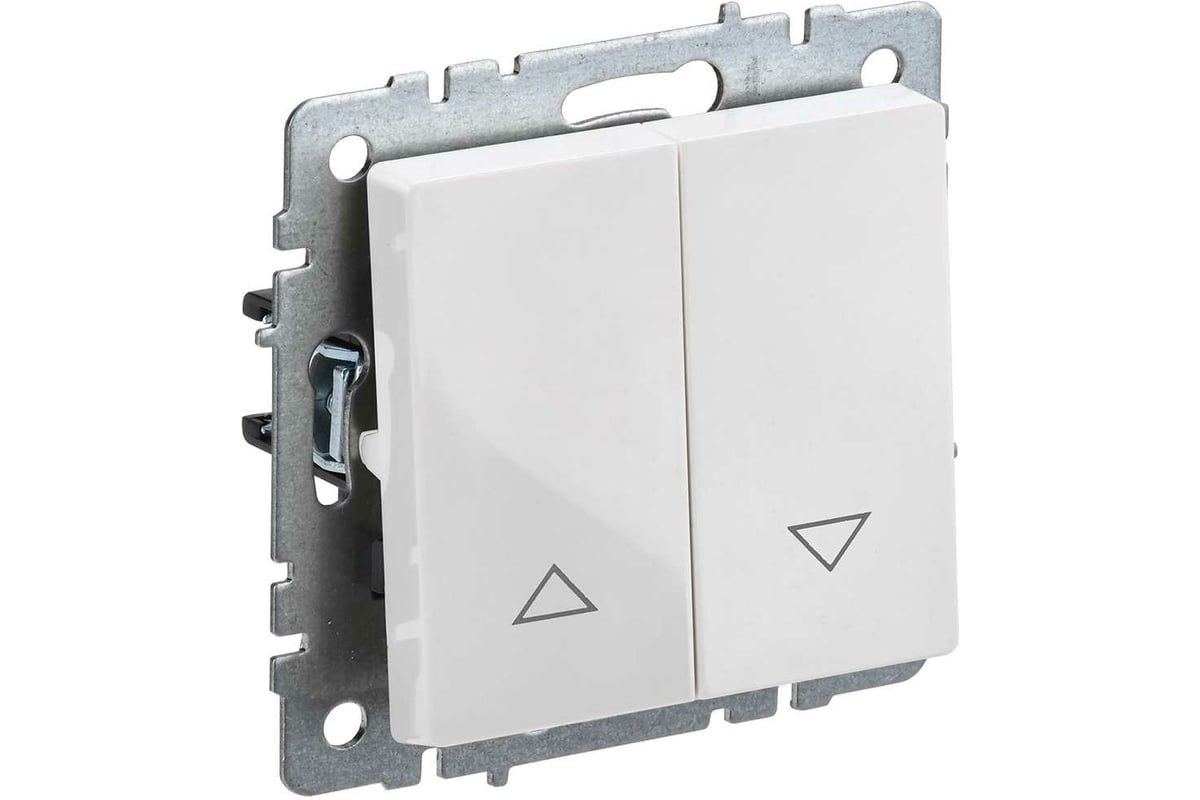 Glossa Выключатель 2-кл с подсветкой бел GSL000153