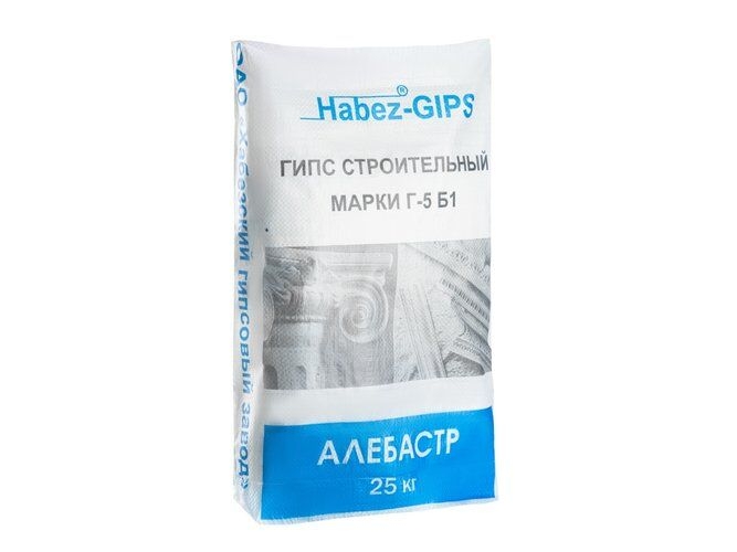 Хабез Гипс строительный АЛЕБАСТР 25 кг (50)