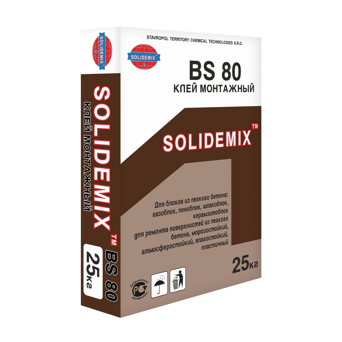 SOLIDEMIX BS 80 Клей д/ пено-, газоблок 25кг