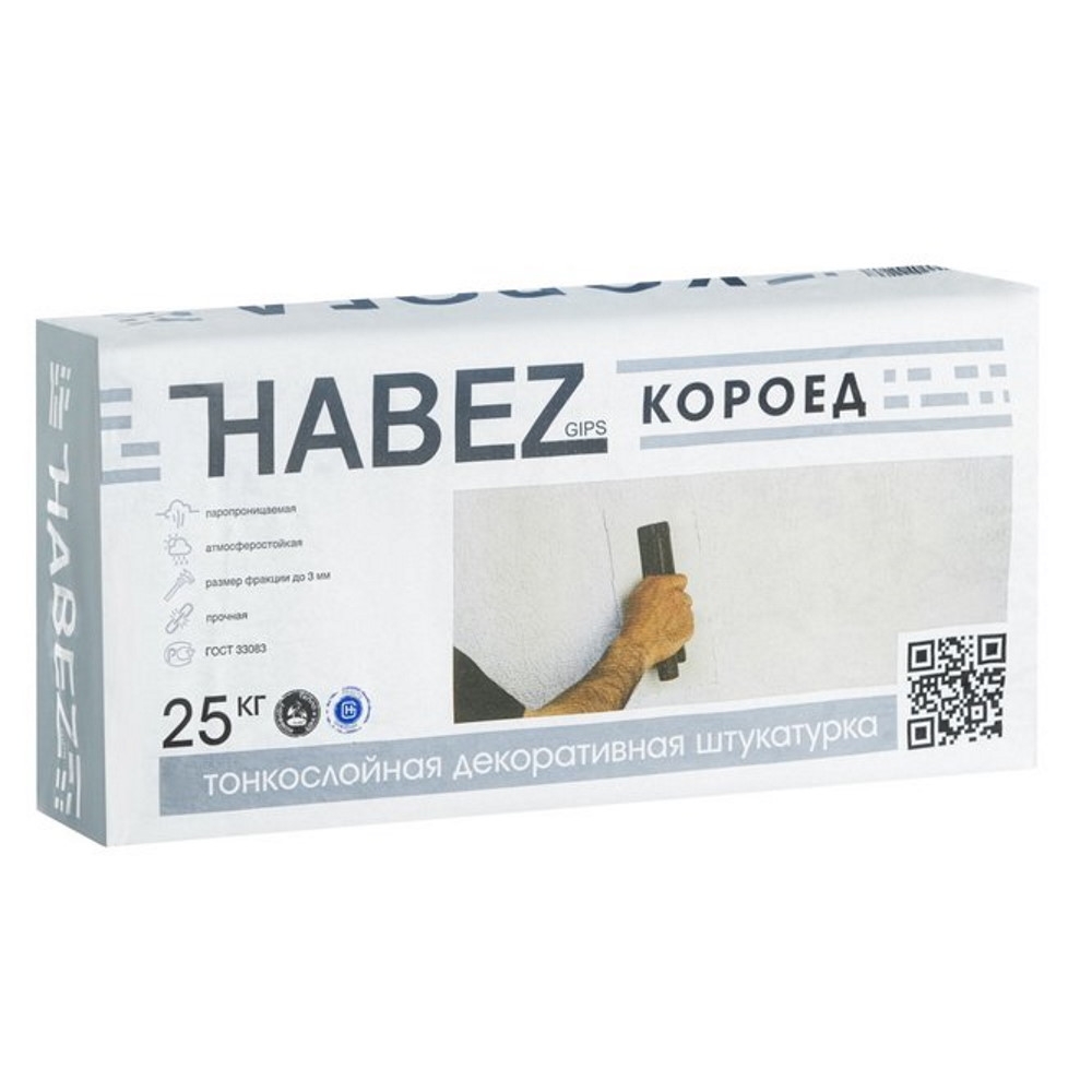Хабез Штукатурка декор КОРОЕД СЕРАЯ (з.2,5) 25 кг (56)
