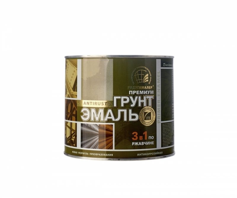 Радуга Грунт-эмаль по рж. 3в1 Белая 1,9кг
