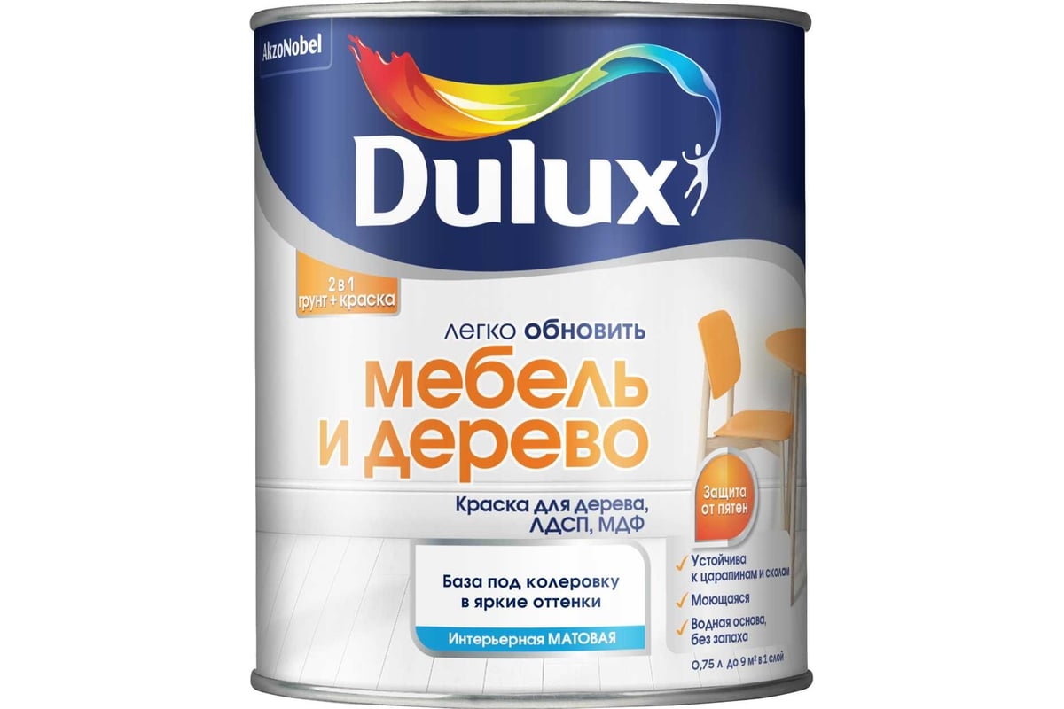 ДУЛЮКС Мебель и дерево матовая BC 0,75л