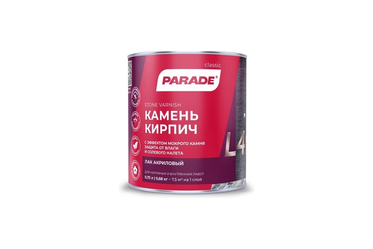Лак Параде акриловый L40 д/камня глянцевый 0,75л