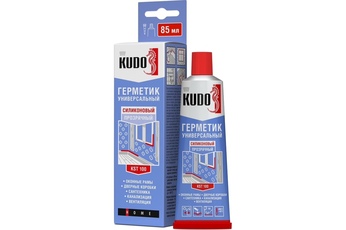 Герметик силик. "KUDO" 85мл. прозрачный